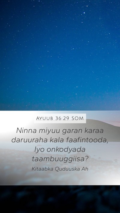 Ayuub 36:29 SOM Bible Verse Image