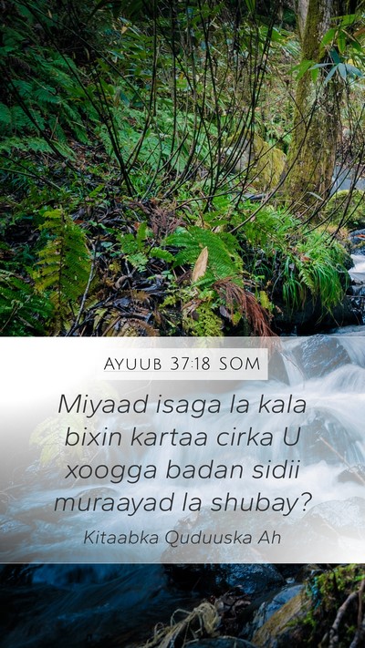 Ayuub 37:18 SOM Bible Verse Image