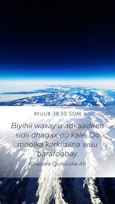 Ayuub 38:30 SOM Bible Verse Image