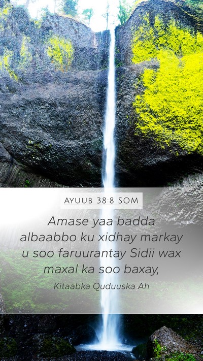 Ayuub 38:8 SOM Bible Verse Image