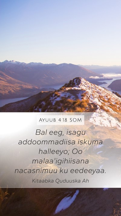 Ayuub 4:18 SOM Bible Verse Image