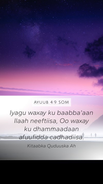 Ayuub 4:9 SOM Bible Verse Image