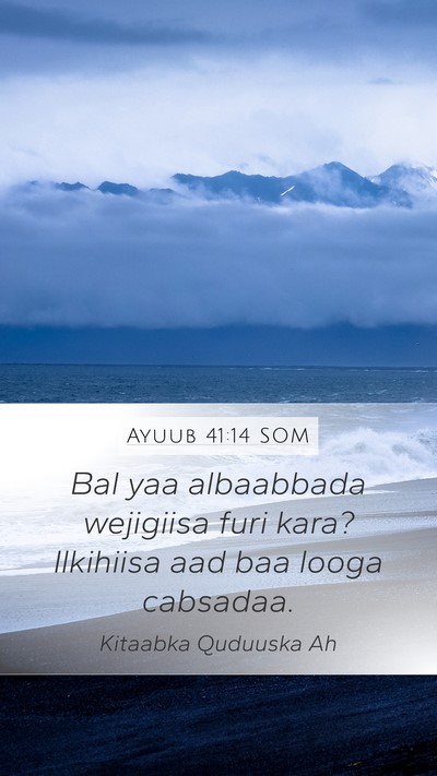 Ayuub 41:14 SOM Mobile Phone Wallpaper - Bal yaa albaabbada wejigiisa furi kara? Ilkihiisa - Mobile Bible Verse Wallpaper
