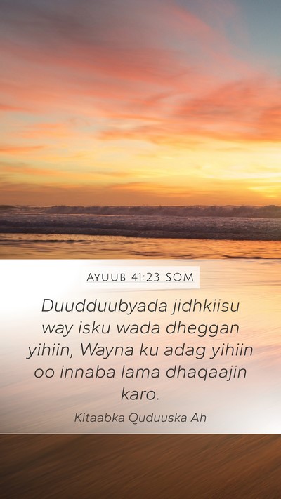 Ayuub 41:23 SOM Bible Verse Image