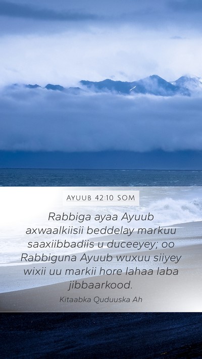 Ayuub 42:10 SOM Bible Verse Image