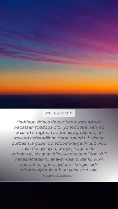 Ayuub 42:8 SOM Bible Verse Image