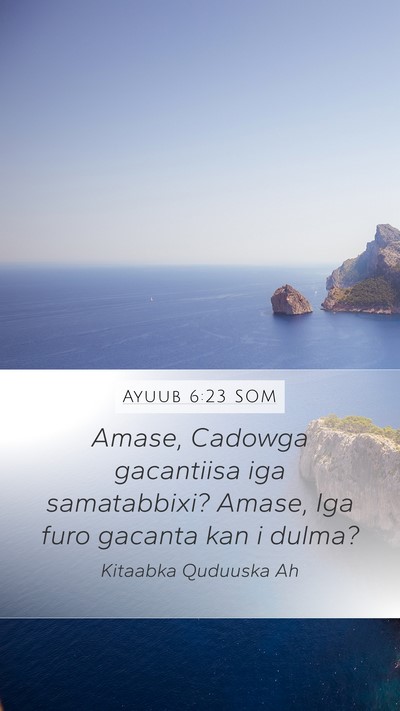 Ayuub 6:23 SOM Bible Verse Image