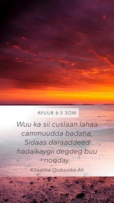 Ayuub 6:3 SOM Bible Verse Image