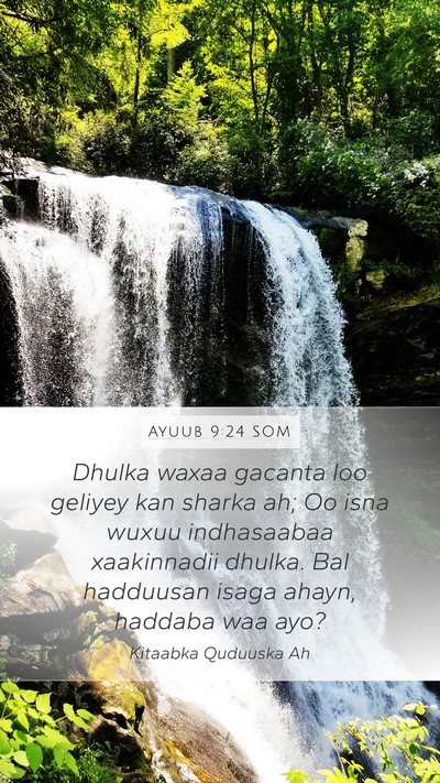 Ayuub 9:24 SOM Bible Verse Image