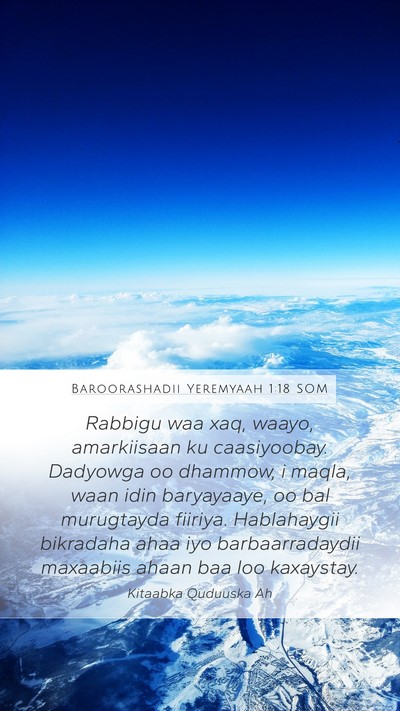 Baroorashadii Yeremyaah 1:18 SOM Bible Verse Image