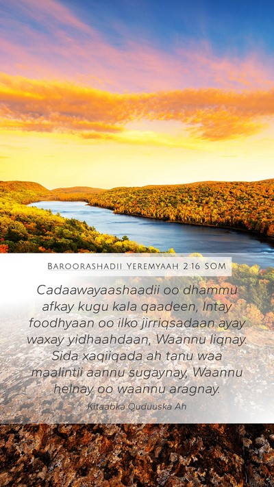Baroorashadii Yeremyaah 2:16 SOM Bible Verse Image