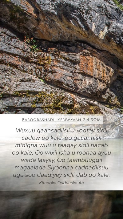 Baroorashadii Yeremyaah 2:4 SOM Bible Verse Image