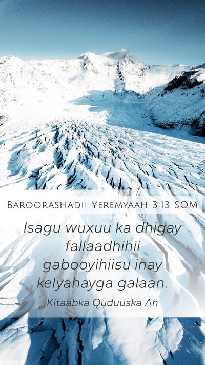 Baroorashadii Yeremyaah 3:13 SOM Bible Verse Image
