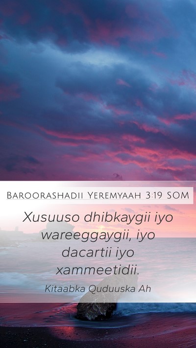 Baroorashadii Yeremyaah 3:19 SOM Bible Verse Image