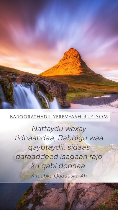 Baroorashadii Yeremyaah 3:24 SOM Bible Verse Image