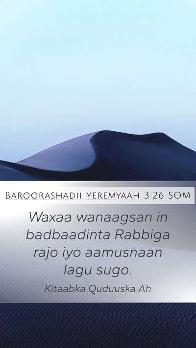 Baroorashadii Yeremyaah 3:26 SOM Bible Verse Image