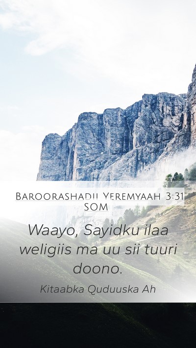 Baroorashadii Yeremyaah 3:31 SOM Bible Verse Image