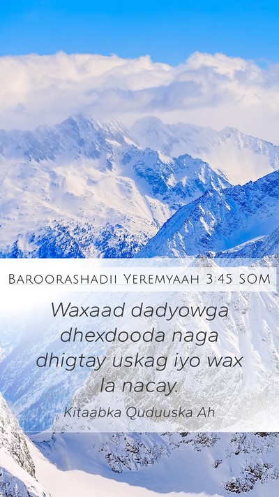Baroorashadii Yeremyaah 3:45 SOM Bible Verse Image