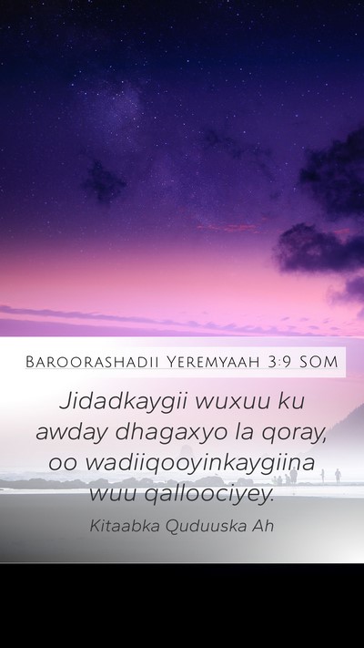Baroorashadii Yeremyaah 3:9 SOM Bible Verse Image