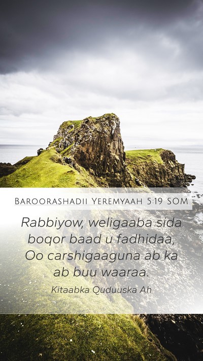 Baroorashadii Yeremyaah 5:19 SOM Bible Verse Image