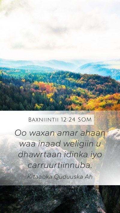 Baxniintii 12:24 SOM Bible Verse Image