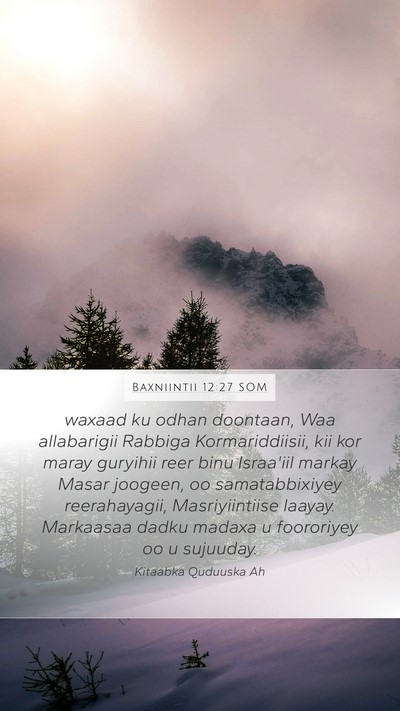 Baxniintii 12:27 SOM Bible Verse Image