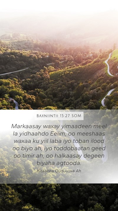 Baxniintii 15:27 SOM Bible Verse Image