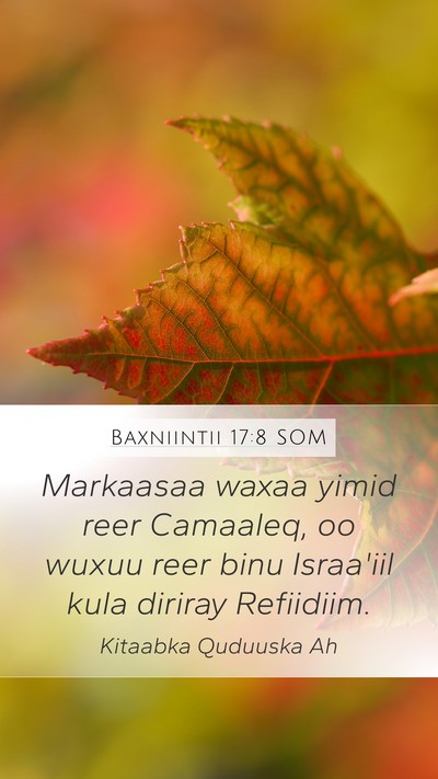 Baxniintii 17:8 SOM Bible Verse Image