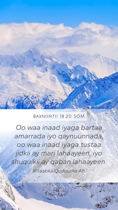 Baxniintii 18:20 SOM Bible Verse Image