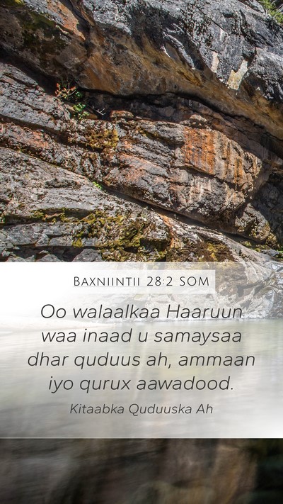 Baxniintii 28:2 SOM Bible Verse Image