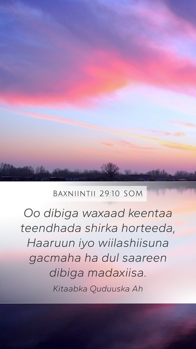 Baxniintii 29:10 SOM Bible Verse Image
