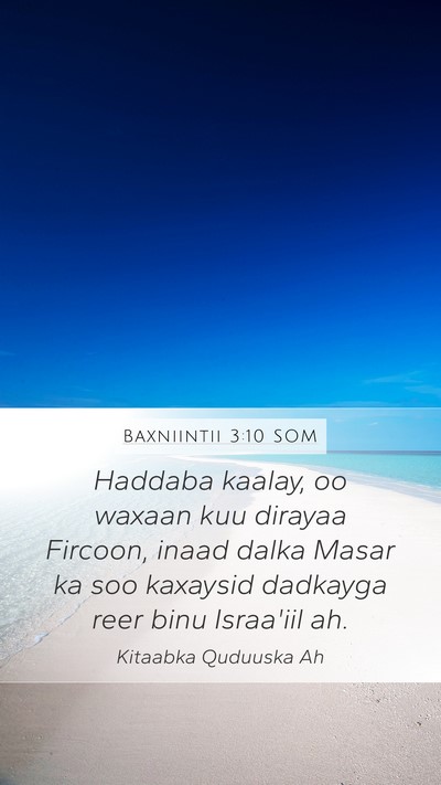 Baxniintii 3:10 SOM Bible Verse Image