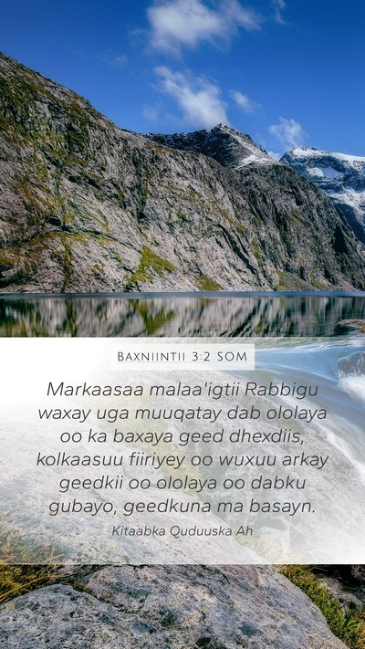 Baxniintii 3:2 SOM Bible Verse Image
