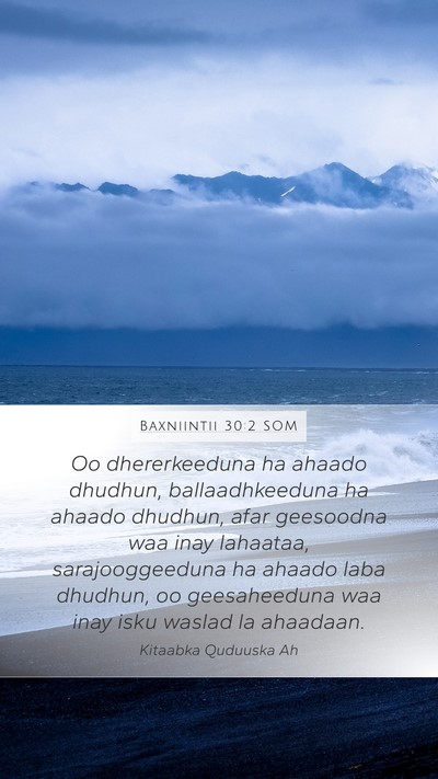 Baxniintii 30:2 SOM Bible Verse Image