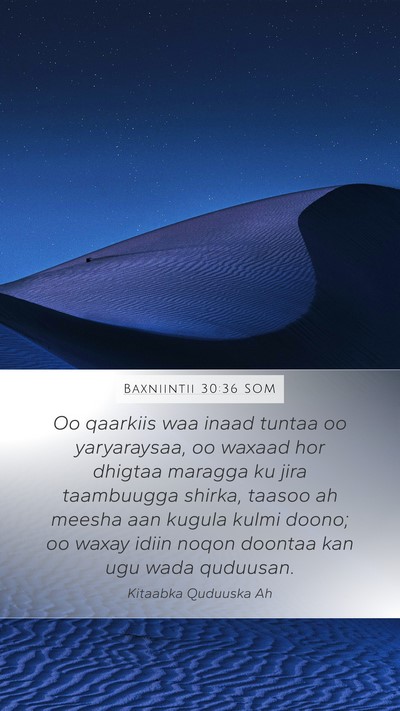 Baxniintii 30:36 SOM Bible Verse Image