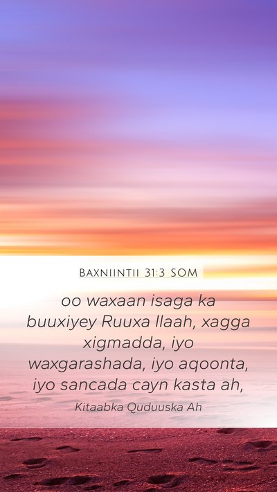 Baxniintii 31:3 SOM Bible Verse Image