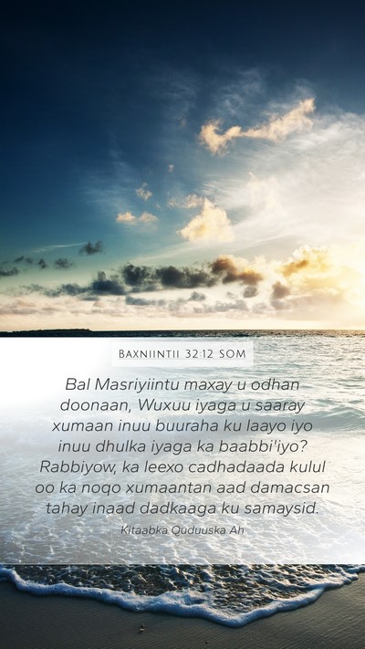 Baxniintii 32:12 SOM Bible Verse Image