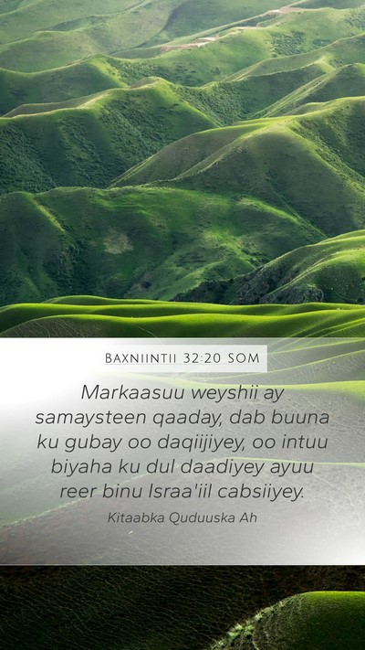 Baxniintii 32:20 SOM Bible Verse Image