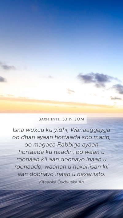 Baxniintii 33:19 SOM Bible Verse Image