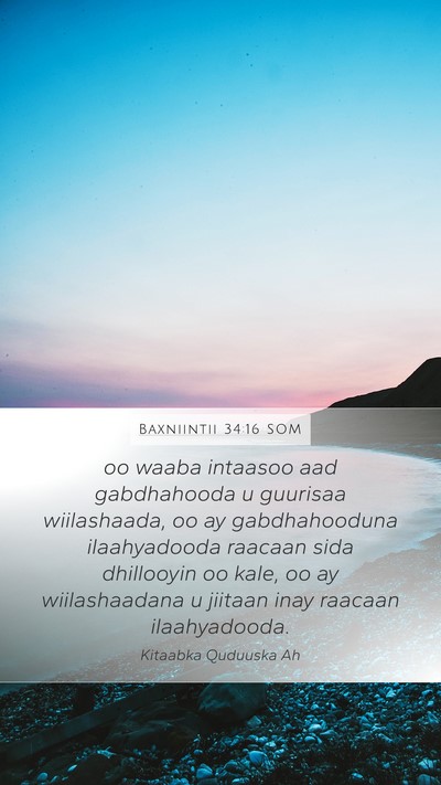 Baxniintii 34:16 SOM Bible Verse Image