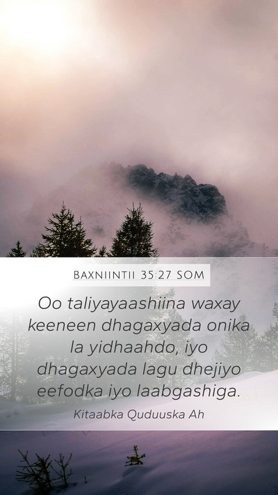 Baxniintii 35:27 SOM Bible Verse Image