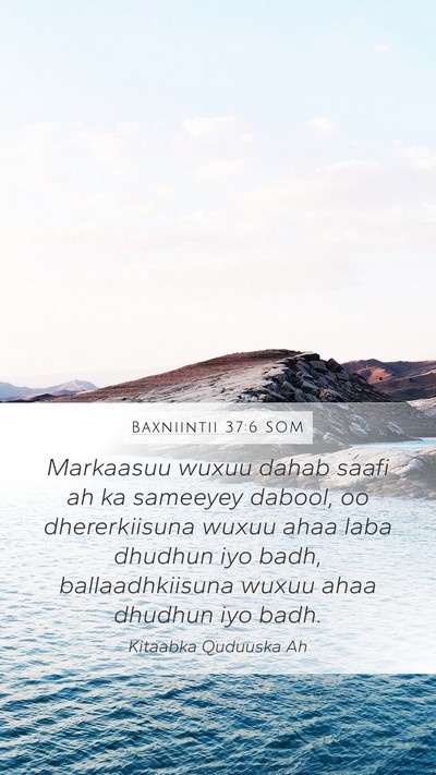 Baxniintii 37:6 SOM Bible Verse Image