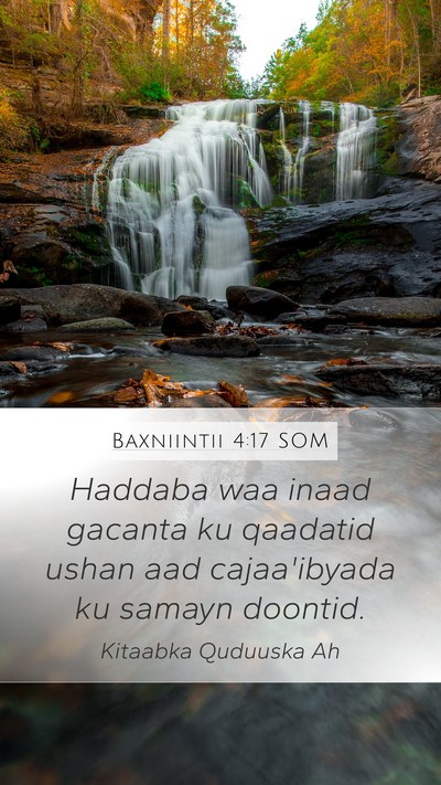 Baxniintii 4:17 SOM Bible Verse Image