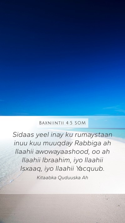 Baxniintii 4:5 SOM Bible Verse Image