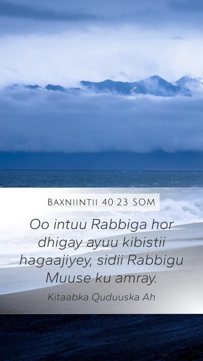 Baxniintii 40:23 SOM Bible Verse Image
