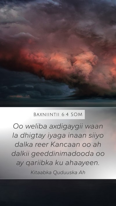 Baxniintii 6:4 SOM Bible Verse Image