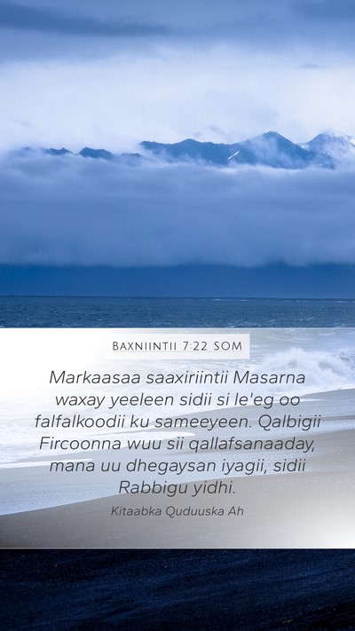 Baxniintii 7:22 SOM Bible Verse Image