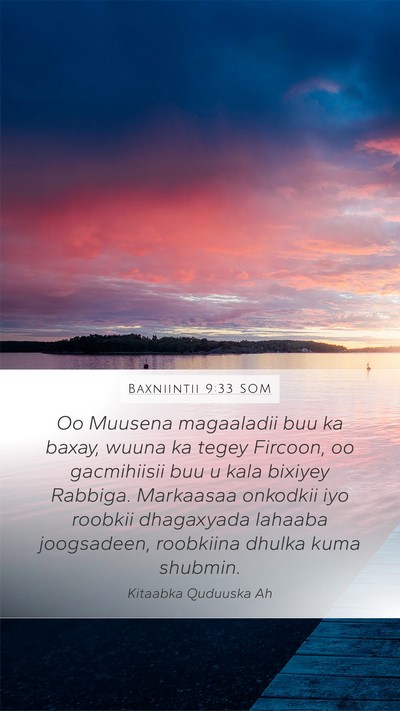 Baxniintii 9:33 SOM Bible Verse Image