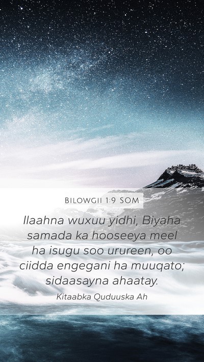 Bilowgii 1:9 SOM Bible Verse Image
