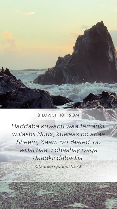 Bilowgii 10:1 SOM Bible Verse Image